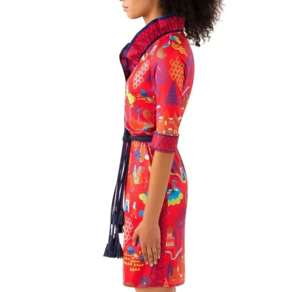 🌸 Gretchen Scott Ruff Neck Dress - Picture 2 of 10